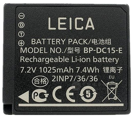Leica  BP-DC15-E Lithium Ion Battery for D-Lux Type 109 E,A (18544)