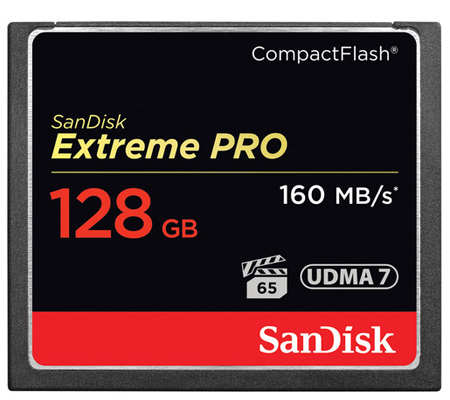 SanDisk CF Extreme Pro 128GB UDMA 7 (Read 160MB/s and Write 150MB/s)
