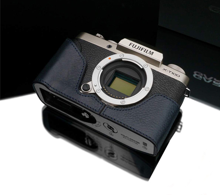 Gariz XS-CHXT100NV Half Case for Fuji X-T100 Navy