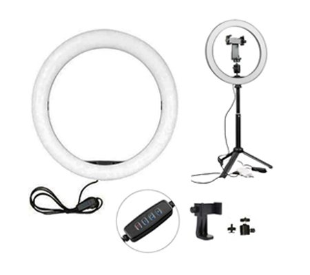 FotoPlus RL-10 Basic Ringlight with Mini Table Tripod Black