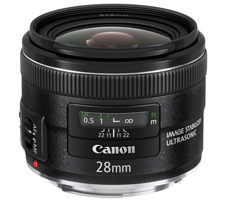 Canon EF 28mm f/2.8 IS USM.