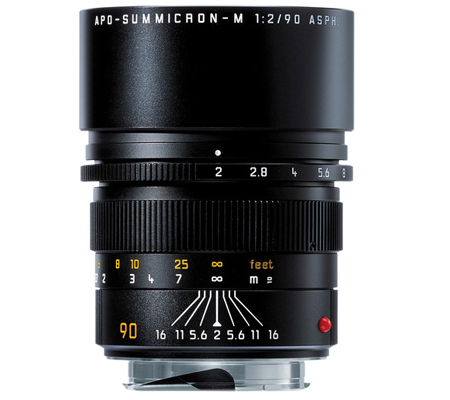 Leica 90mm f/2 APO Summicron-M ASPH Black (11884)