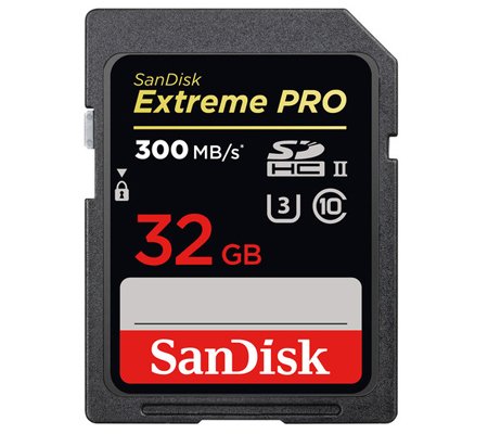Sandisk SDHC Extreme Pro UHS-II 32GB (300MB/s Read AND 260MB/s write)