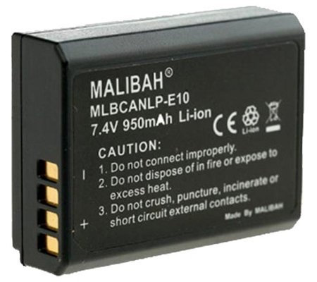 Malibah Canon LP-E10 Battery for Canon EOS 1300D/1200D/1100D