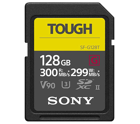 Sony SF-G Tough Series SDXC 128GB Read 300MB/s Write 299MB/s V90, U3, UHS-II