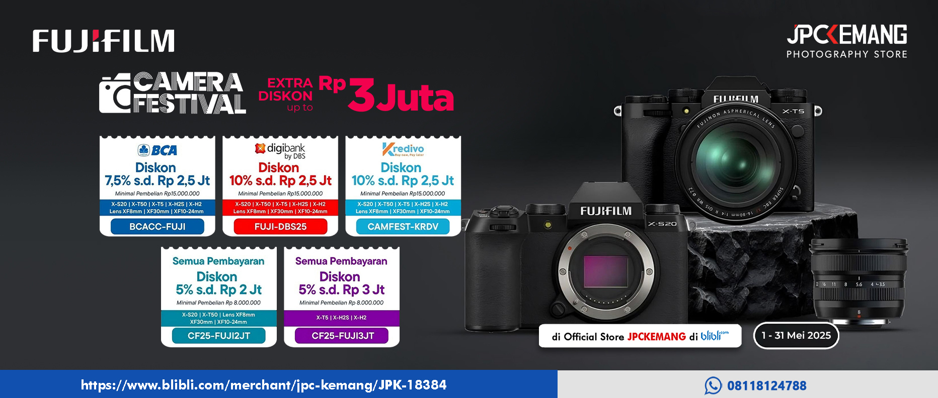 Diskon Fujifilm di Blibli JPC Kemang