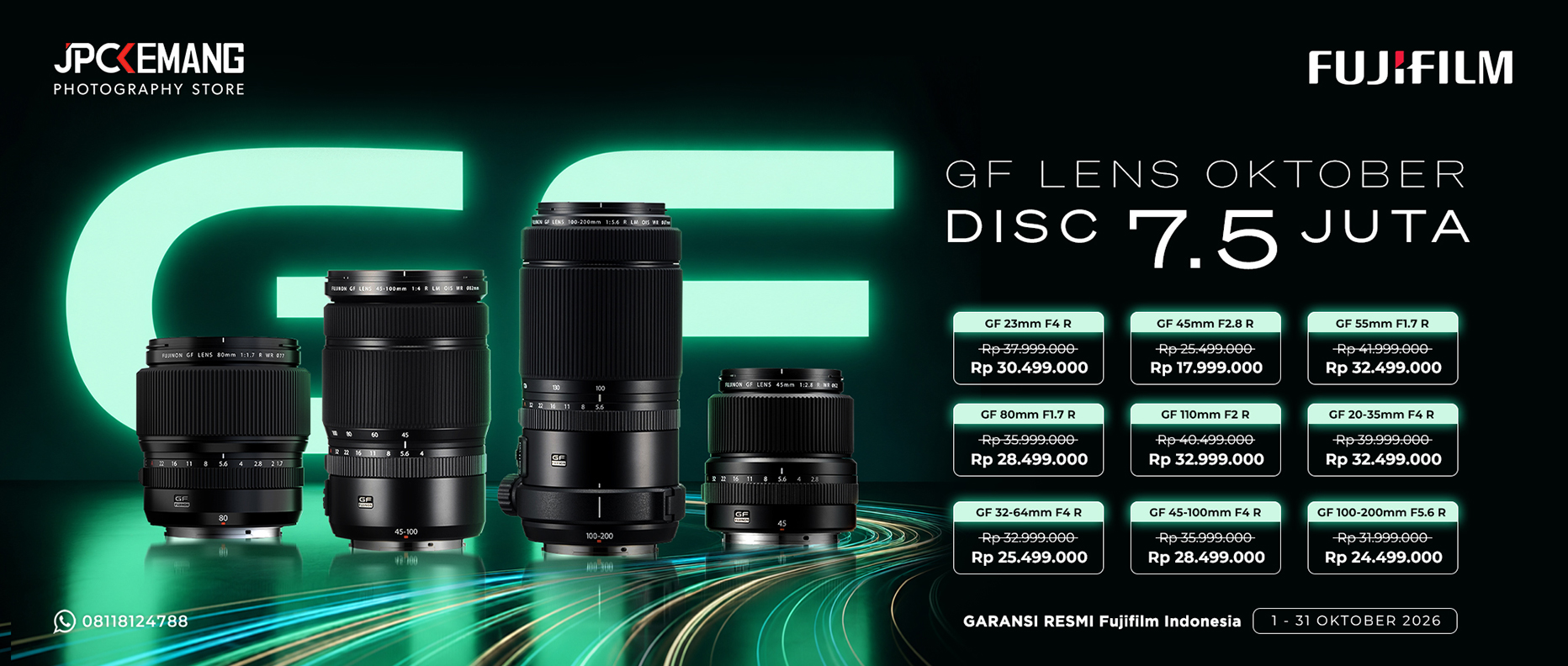 Diskon Fujifilm GF Lensa