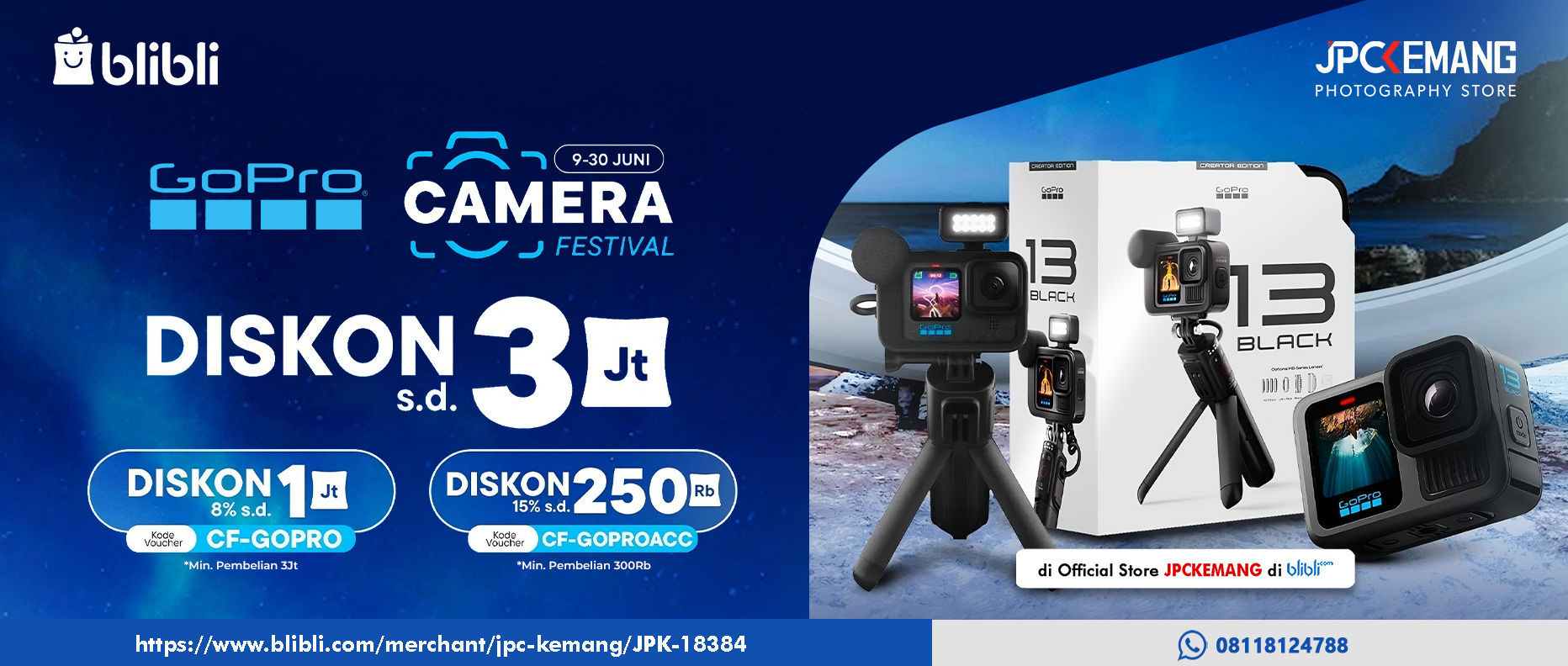 Diskon GoPro di Blibli JPC Kemang