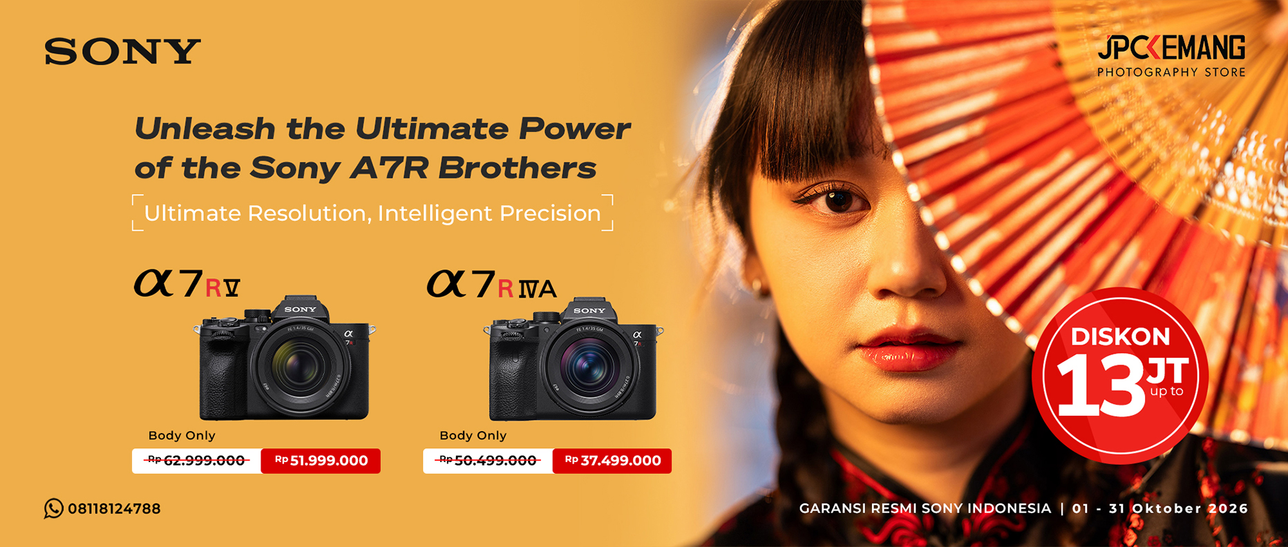 Diskon Sony A7R V dan A7R IV A