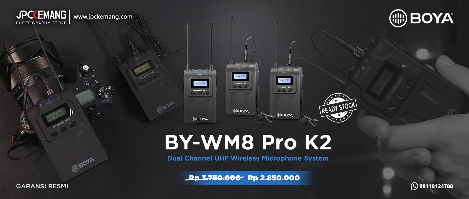 Boya BY WM8 Pro K2 Dual Channel Wireless Microphone