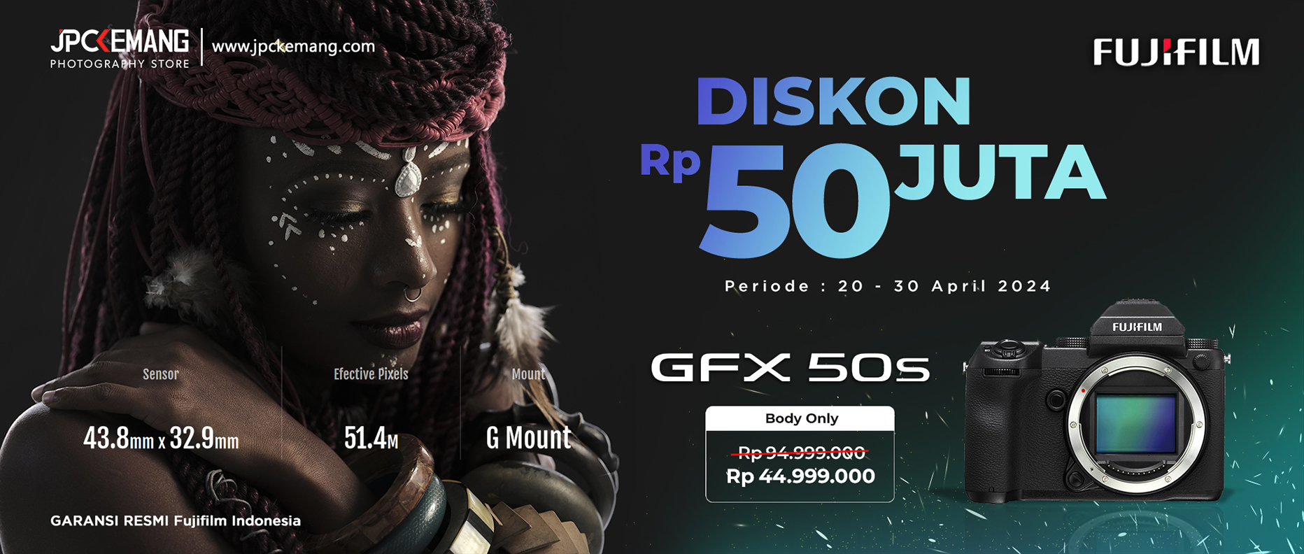 Diskon Fujifilm GFX 50S